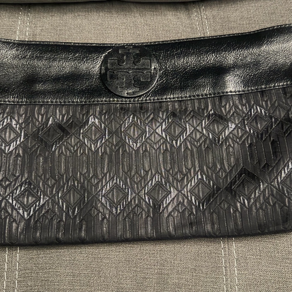 Tory Burch Black Geometric Clutch